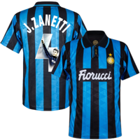 F.C. Internazionale Retro Voetbalshirt 1993-1994 + J. Zanetti 4 (Photo