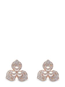 Yoko London boucles d'oreilles en or rose 18ct pavées de diamants