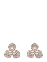 Yoko London boucles d'oreilles en or rose 18ct pavées de diamants - thumbnail