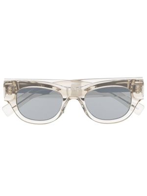 Saint Laurent Eyewear lunettes de soleil à monture carrée transparente - Gris
