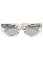 Saint Laurent Eyewear lunettes de soleil à monture carrée transparente - Gris