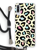 Leopard pattern: Samsung Galaxy A70 Transparant Hoesje met koord