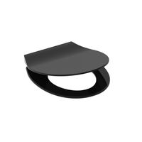 Toiletzitting Schutte Slim Black Ultra Dun Afklikbaar Soft Close Zwart Verstelbaar HoH 7 tot 19 cm - thumbnail