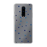 Blauwe stippen: OnePlus 8 Transparant Hoesje