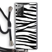 Zebra pattern: Samsung Galaxy Note 20 / Note 20 5G Transparant Hoesje met koord