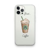 But first coffee: iPhone 12 Pro Max Transparant Hoesje