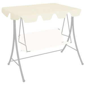 VidaXL Vervangingsluifel voor schommelbank 150/130x105/70cm crèmekleur