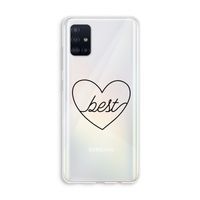Best heart black: Galaxy A51 4G Transparant Hoesje