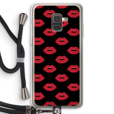 Lips: Samsung Galaxy A8 (2018) Transparant Hoesje met koord