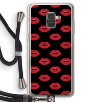 Lips: Samsung Galaxy A8 (2018) Transparant Hoesje met koord
