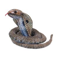 Knuffeldier Cobra slang - zachte pluche stof - bruin mix - premium kwaliteit knuffels - 185 cm
