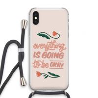 Optimistic flower girl: iPhone XS Transparant Hoesje met koord