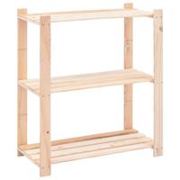 Opbergrek 3-laags 80x38x90 cm massief grenenhout 150 kg
