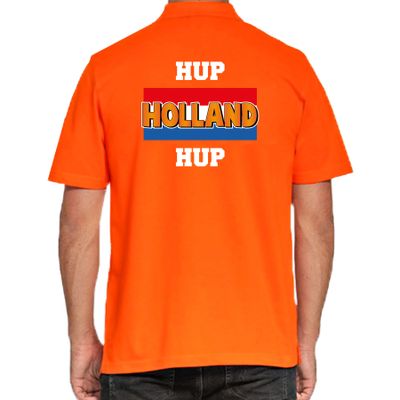 Hup Holland hup oranje poloshirt Holland / Nederland supporter EK/ WK voor heren