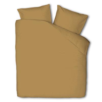 Dekbedovertrek Luna Uni Okergeel Effen 240x200 Cm Luna Bedding - Dekbed-Discounter.nl