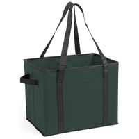 Auto kofferbak/kasten organizer tas groen vouwbaar 34 x 28 x 25 cm   - - thumbnail