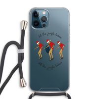 Jingle Ladies: iPhone 12 Pro Max Transparant Hoesje met koord