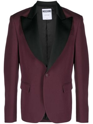 Moschino blazer à simple boutonnage - Violet