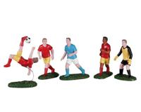 Playing soccer, set of 5 - Lemax