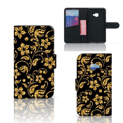 Samsung Galaxy Xcover 4 | Xcover 4s Hoesje Gouden Bloemen Samsung Galaxy Xcover 4 | Xcover 4s Hoesje Gouden Bloemen