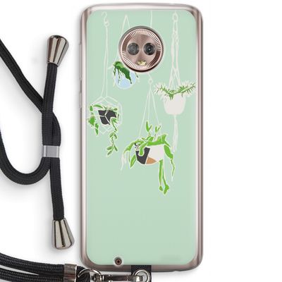 Hang In There: Motorola Moto G6 Transparant Hoesje met koord