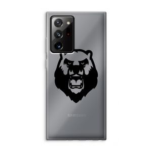 Angry Bear (black): Samsung Galaxy Note 20 Ultra / Note 20 Ultra 5G Transparant Hoesje