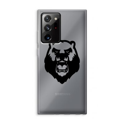 Angry Bear (black): Samsung Galaxy Note 20 Ultra / Note 20 Ultra 5G Transparant Hoesje