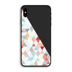 Gekleurde driehoekjes pastel: iPhone X Biologisch afbreekbaar hoesje