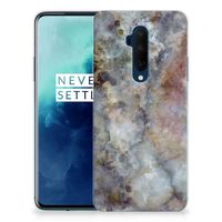 OnePlus 7T Pro TPU Siliconen Hoesje Marmer Grijs - thumbnail