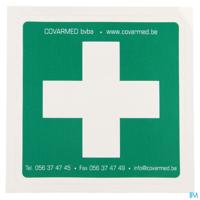 Sticker Groen Wit Kruis Ehbo 10x10cm Sticker Groen Wit Kruis Ehbo 10x10cm