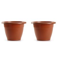 5x stuks bloempot terra cotta rond diameter 20 cm