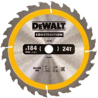 DeWALT Cirkelzaagblad voor Hout | Construction | Ø 184mm Asgat 16mm 24T - DT1939-QZ DeWALT Cirkelzaagblad voor Hout | Construction | Ø 184mm Asgat 16mm 24T - DT1939-QZ