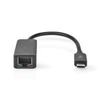 Nedis USB-netwerkadapter | USB 3.2 Gen 1 | 2.5 Gbps | USB-C Male | RJ45 Female | 0.20 m | Rond | Vernikkeld | Vertind-Koper | Zwart | Doos - - thumbnail