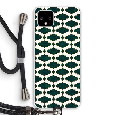 Moroccan tiles: Pixel 4 XL Transparant Hoesje met koord