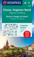Wandelkaart - Fietskaart 2220 Elsass - Vogesen Nord, Alsace - Vosges du Nord | Kompass