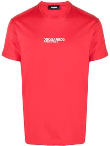 DSQUARED2 logo-print cotton T-shirt - Rouge