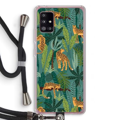 Luipaard 2: Samsung Galaxy A51 5G Transparant Hoesje met koord