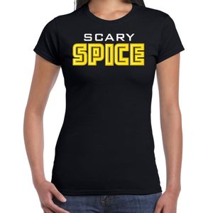 Spicy girls t-shirt dames - scary spice - geel - carnaval/90s party themafeest