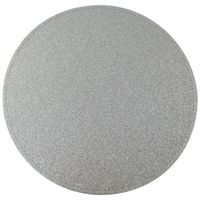 1x Ronde placemats/onderleggers zilver met glitters 33 cm