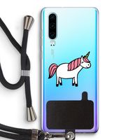 Eenhoorn: Huawei P30 Transparant Hoesje met koord Eenhoorn: Huawei P30 Transparant Hoesje met koord