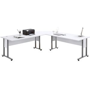 Hoekbureau Calvia 240x240 cm wit