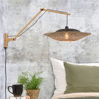 GOOD&MOJO Wandlamp 'Kalimantan' Large, Bamboe, kleur Naturel GOOD&MOJO Wandlamp 'Kalimantan' Large, Bamboe, kleur Naturel