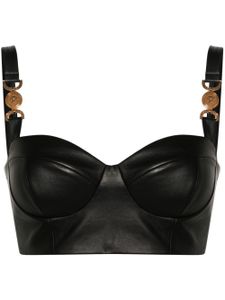 Versace haut-bustier Medusa '95 en cuir - Noir