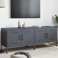 Tv-meubelen 2 st 68x39x50,5 cm staal antracietkleurig - thumbnail
