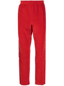 Needles pantalon de jogging en velours à logo brodé - Rouge