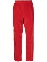 Needles pantalon de jogging en velours à logo brodé - Rouge