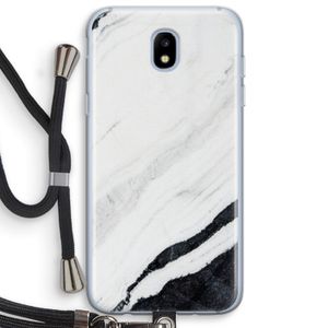Elegante marmer: Samsung Galaxy J5 (2017) Transparant Hoesje met koord