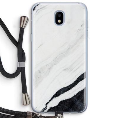 Elegante marmer: Samsung Galaxy J5 (2017) Transparant Hoesje met koord