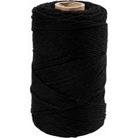 Creativ Company Macramé koord, l: 198 m, d 2 mm, zwart, 330 gr/ 1 rol