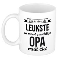 Leukste en meest geweldige opa cadeau mok - wit - koffiemok - theebeker - 300 ml Leukste en meest geweldige opa cadeau mok - wit - koffiemok - theebeker - 300 ml